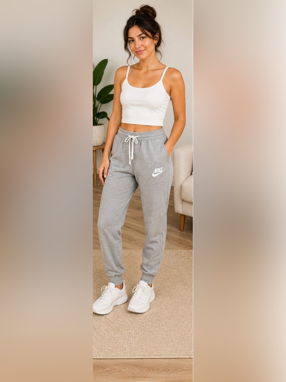 Nike Sportswear Women’s Gray Jogger Sweatpants Medium Athletic Lounge Pants